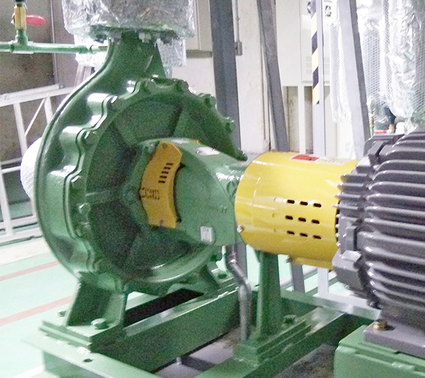 超高層ホテルでの空調用冷温水循環ポンプ納入事例イメージ