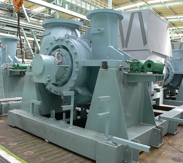 化学プラント向け高圧水循環ポンプ（CDKS）納入事例イメージ