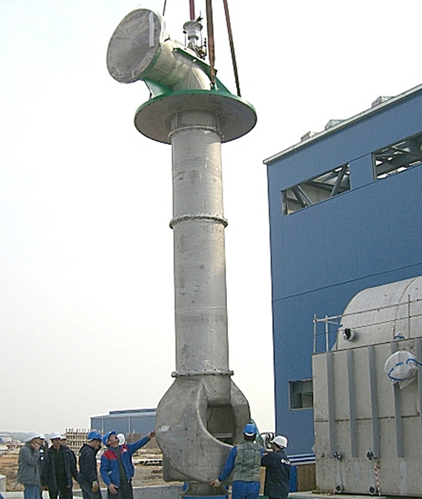 地熱発電プラントでの温水ポンプ納入事例イメージ