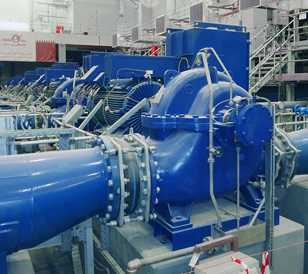 上水ポンプ場での送水ポンプ納入事例イメージ