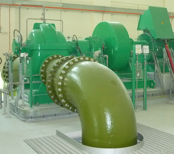 かんがいポンプ場での送水ポンプ納入事例イメージ