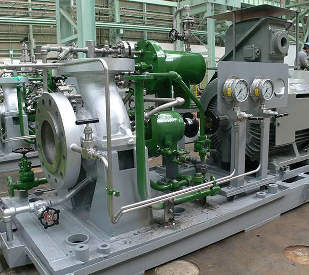 発電プラント向け予熱器循環ポンプ納入事例イメージ