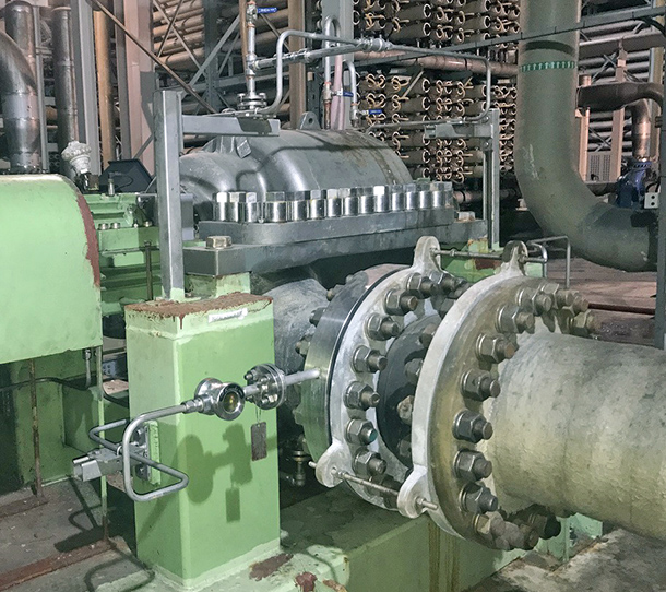 海水淡水化プラントでの高圧海水供給ポンプ納入事例イメージ
