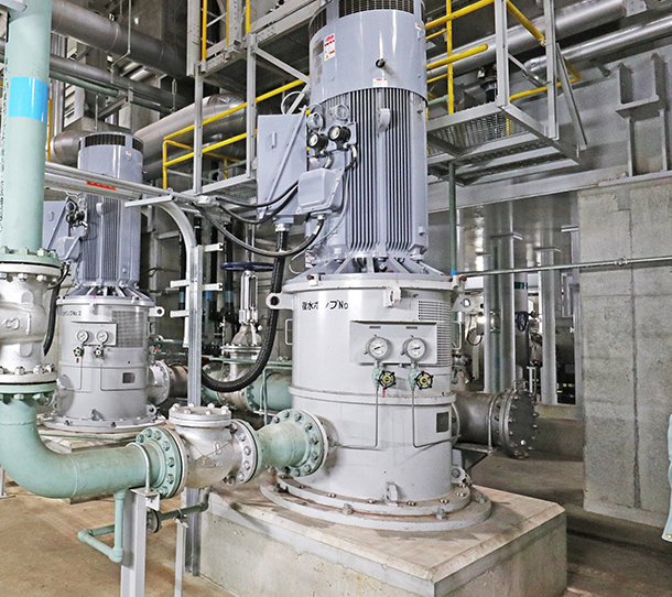 バイオマス発電プラントでの復水ポンプ納入事例イメージ