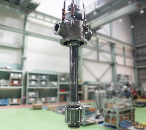 発電プラントでの燃料アンモニア払出ポンプ納入事例イメージ