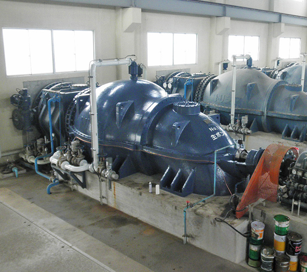 河川排水ポンプ納入事例イメージ