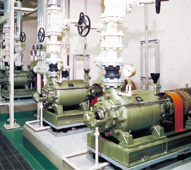 ビル設備での温水ポンプの適用イメージ