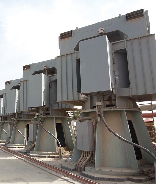 石油精製プラントでの冷却水ポンプの適用イメージ