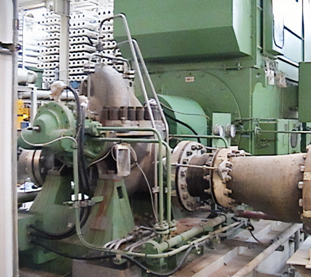 RO海水淡水化プラントでの高圧海水供給ポンプの適用イメージ