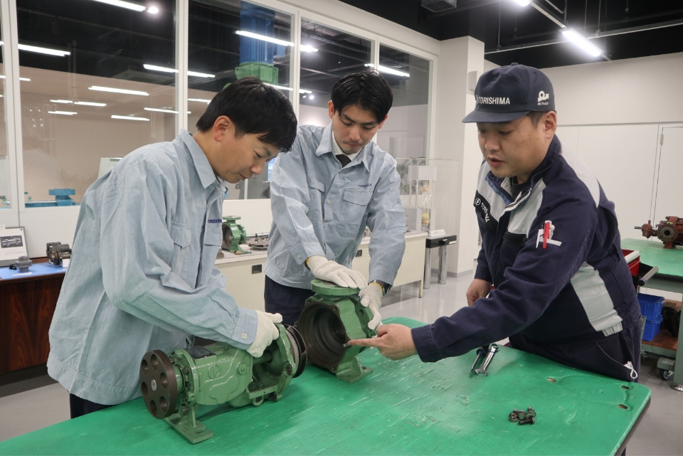ポンプ性能曲線のグラフ
