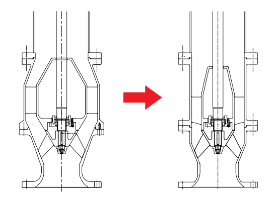 Downsizing by change of structure