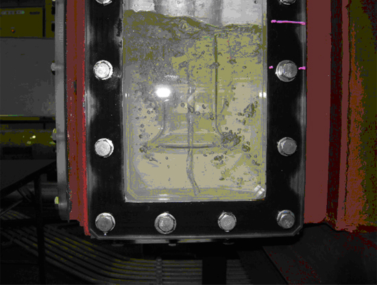 Fig.1 Submerged vortex(sump model test)